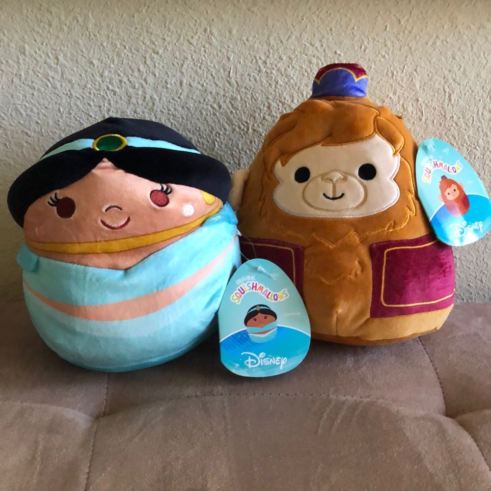 Squishmallow Disney Aladdin’s Jasmine & Abu! BNWT 6.5”